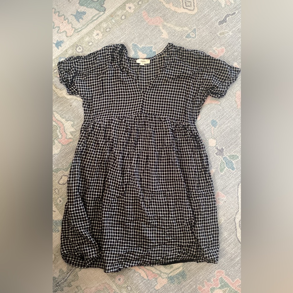 Entro Black and White Checkered Mini Dress